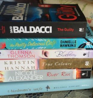 Currently Reading Stack of Books