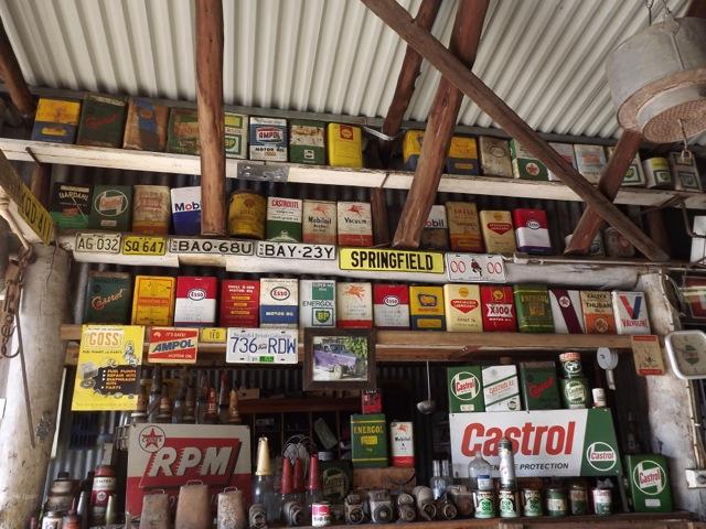 Found out that he collects old oil tins and boxes.