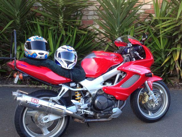 (Where’s our VTR??!!! Oh, of course, my husband's mother's daughter's brother is riding it )