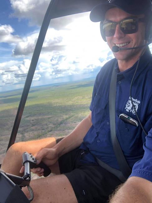 Our boy flying for Nitmiluk Heli touring
