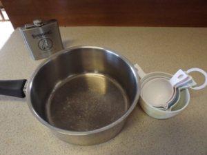 (Ahem…what is H’s rum flask doing in this recipe?)