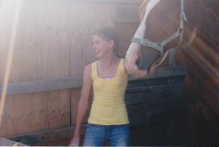 Pamela's daughter with her Christmas Horse