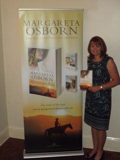 Me with MOUNTAIN ASH along with my stunning new banner courtesy of my very talented graphic designer, Cathy along with Dee at James Yeates Printers. 