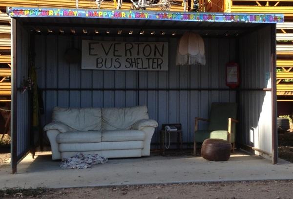 Bus stop in Everton