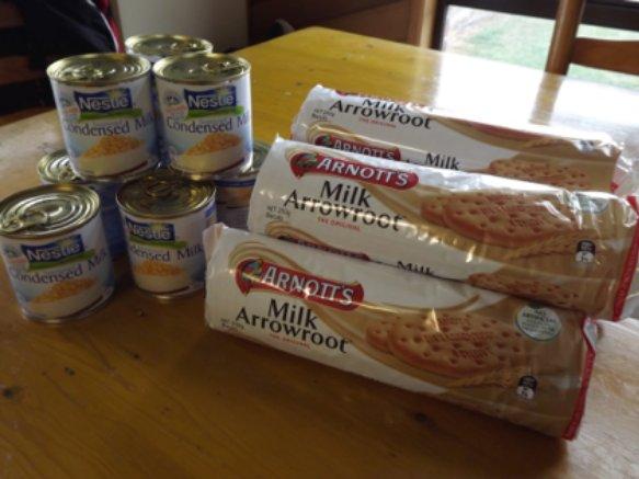 Condensed Milk and Milk Arrowroot Biscuits