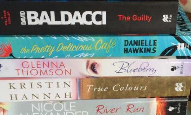 Currently Reading Stack of Books